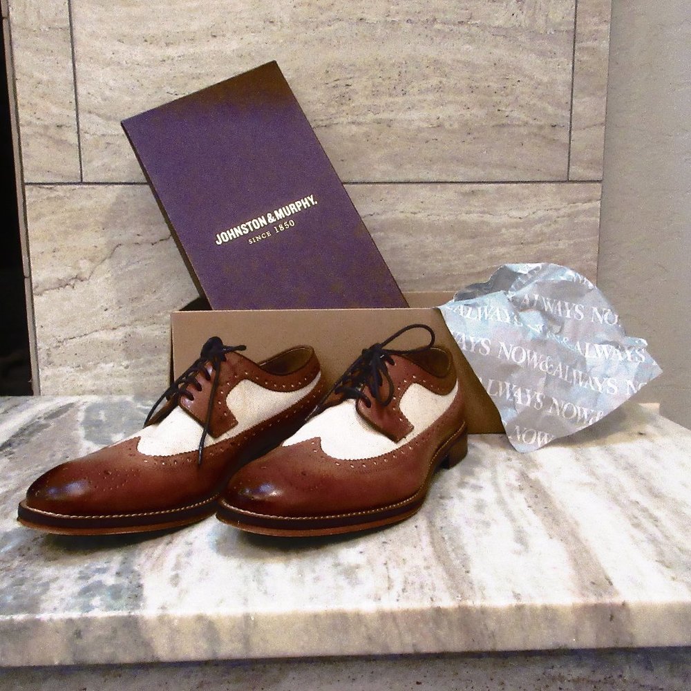 Johnston & Murphy Conard Embossed Wingtip Oxfords